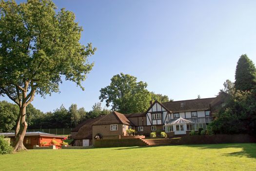 A large estate home, Tudor style, in the UK.