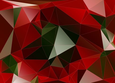 Abstract polygon background, multi-colored triangular mosaic