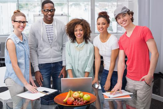 Fashion students working as a team at the college