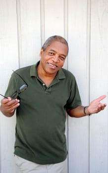 African american male expressions outside.