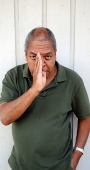 African american male expressions outside.