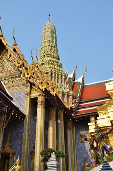 Golden pagoda in Grand Palace, Bangkok, Thailand