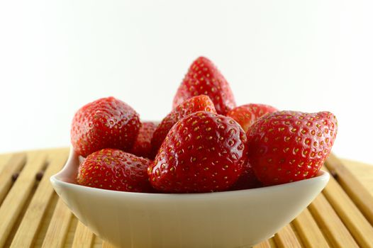 Illustration photo - Fresh strawberry on white background.