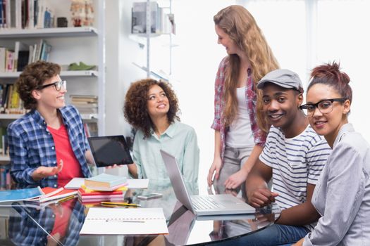 Fashion students working as a team at the college