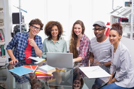 Fashion students working as a team at the college