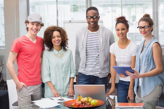 Fashion students working as a team at the college