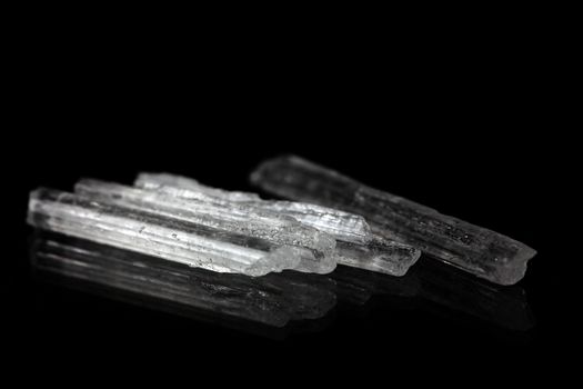 A macro photo of menthol crystals.