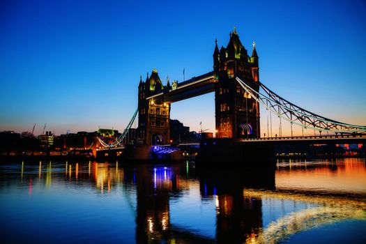 Tower bridge in London, Great Britain in the morning