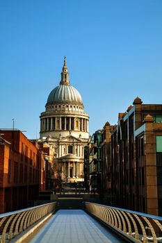 Saint Paul's cathedral in London, United Kingdom in the morning