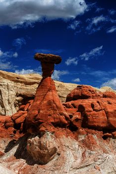 toadstool shaped rock formation,
