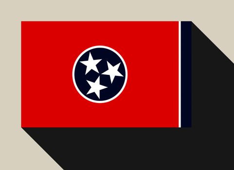 American State of Tennessee flag in flat web design style.