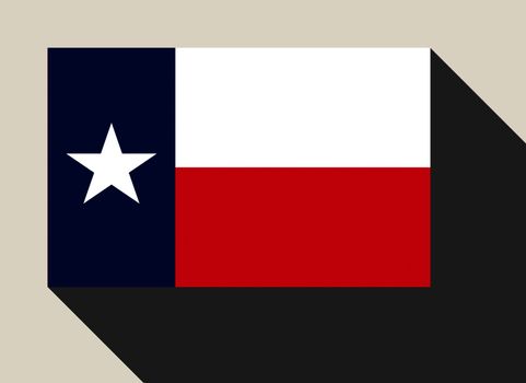 American State of Texas flag in flat web design style.