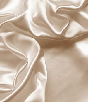 Smooth elegant golden silk can use as wedding background. In Sepia toned. Retro style