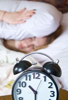 Sleep, wake up with alarm clock, get up is being frustrated.