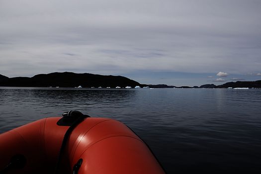 boat in the coast of greenland