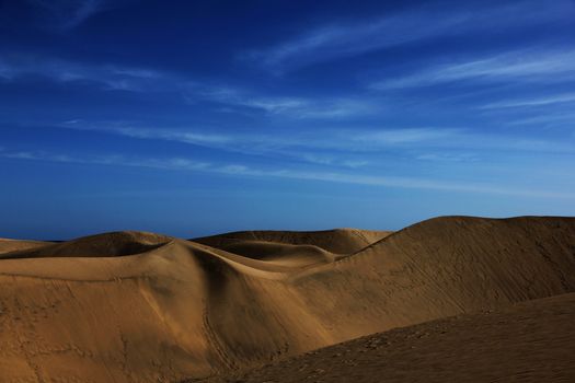 Spain. Canary Islands. Gran Canaria island. Dunes of Maspalomas