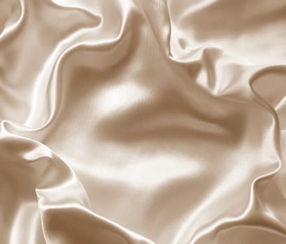 Smooth elegant golden silk can use as wedding background. In Sepia toned. Retro style