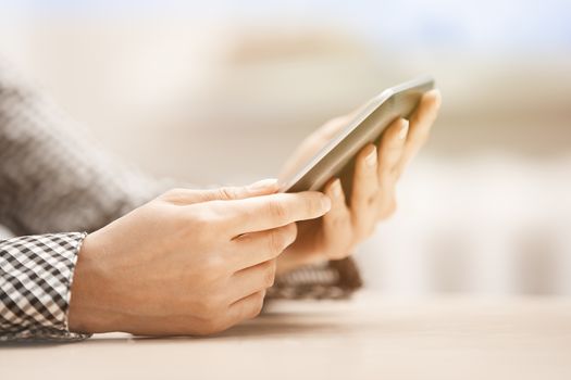 Businesswoman at office working with digital tablet