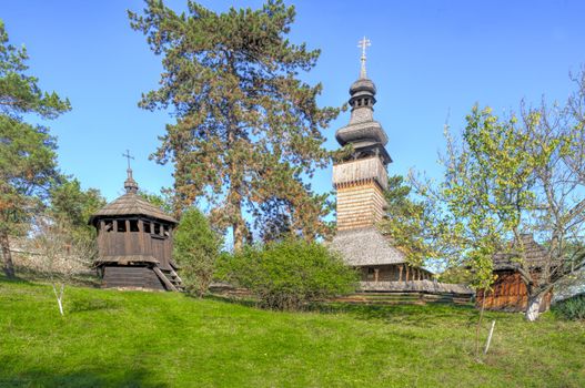Beautiful, well kept wooden rural orthodox church of the early 18th century.