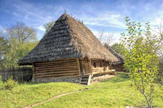 The well-preserved wooden house, Transcarpathia early 18th century