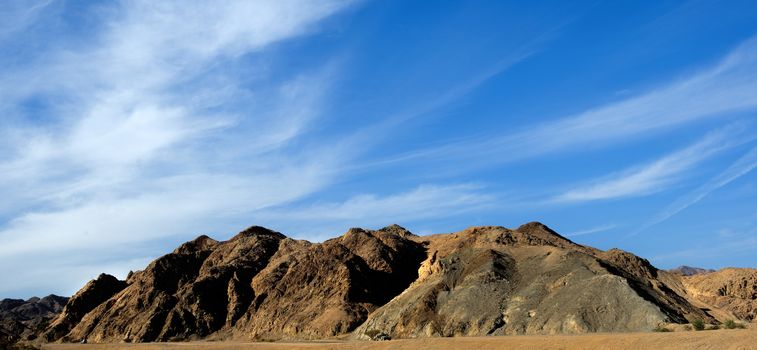 Big Mountain basalt array is allocated against the blue sky
