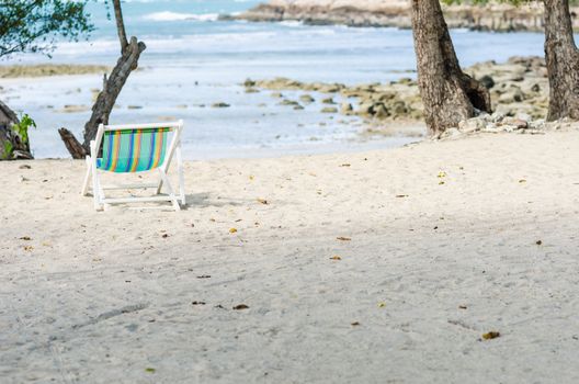 Beach colorful chair on the beach in Koh Samet Thailand