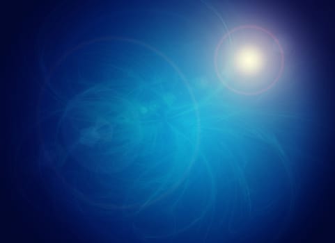 Abstract blue background with small glowing spot in center, texture