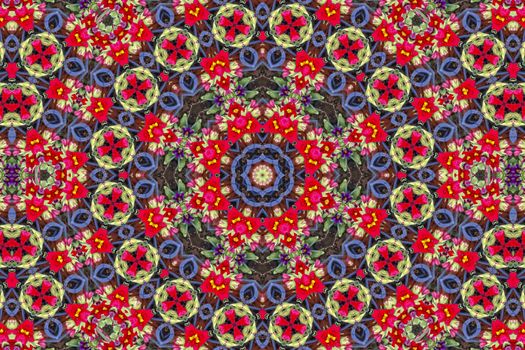 kaleidoscopic floral pattern, abstract background for design