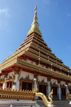 Pagoda Phra Mahathat Kaen Nakhon in Nong Waeng temple,Thailand