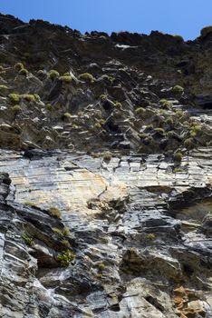 ballybunion rocky cliff face and sky