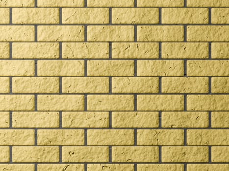 Yellow brick wall generated texture