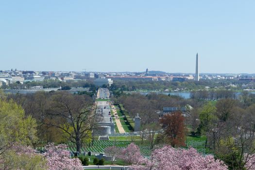 The Arlington Cemetery is the US military cemetery in which soldiers who died in national conflicts since the Civil War are Buried.