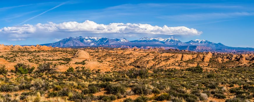 canyon badlands and colorado rockies lanadscape