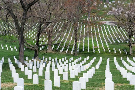 The Arlington Cemetery is the US military cemetery in which soldiers who died in national conflicts since the Civil War are Buried.