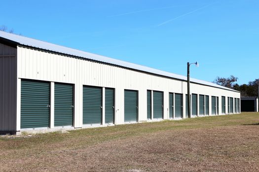 Storage units in a retail lease facility.  Many people use these for temporary storage of household goods.