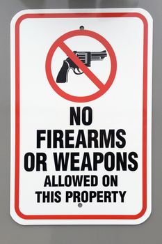 More and more private businesses are posting signs such as this to keep firearms out of the workplace.