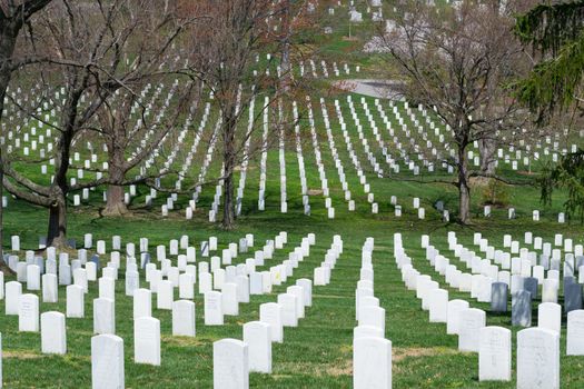 The Arlington Cemetery is the US military cemetery in which soldiers who died in national conflicts since the Civil War are Buried.