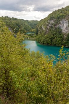 Plitvice lakes of Croatia - national park in autumn