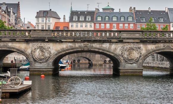Bridge over canal to Christiansborg Palace in Copenhagen, Denmark