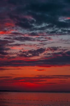 beautiful sunset at the beach. 