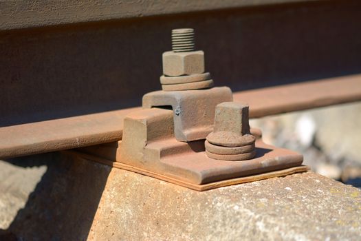 macro shot of rusty bolt