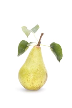 Fresh yellow pears isolated on white background