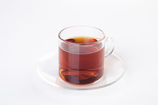 Tea in glass cup on a background. Tea in glass cup on a background.