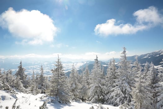 winter mountains landscape