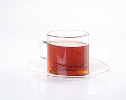 Tea in glass cup on a background. Tea in glass cup on a background.