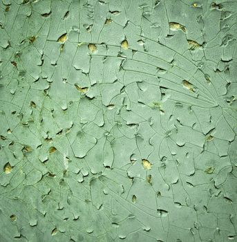 abstract background or texture a crack in green paint