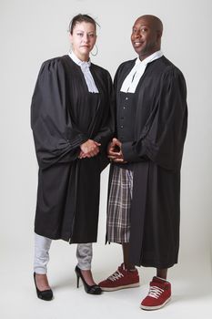 a multi-ethnic couple of canadian lawyers