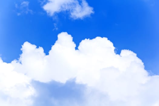 Photo of summer blue sky with white clouds