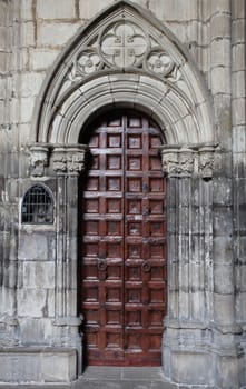 Ancient reliable wooden gate