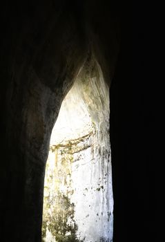 The Ear of Dionysius, near ancient Syracuse on Sicily, Italy.